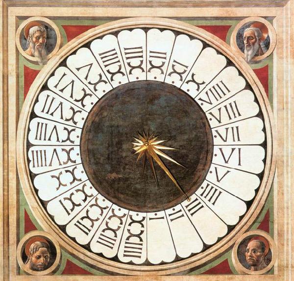 UCCELLO, Paolo Clock with Heads of Prophets china oil painting image